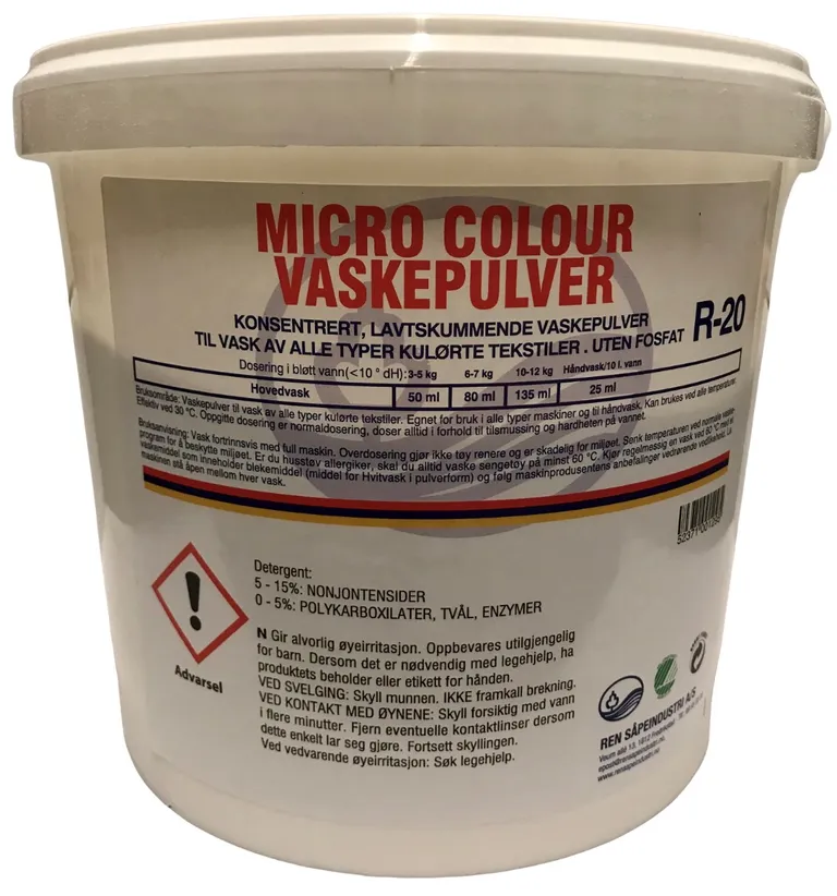 Vaskepulver R-20 Micro Colour 4 kg F