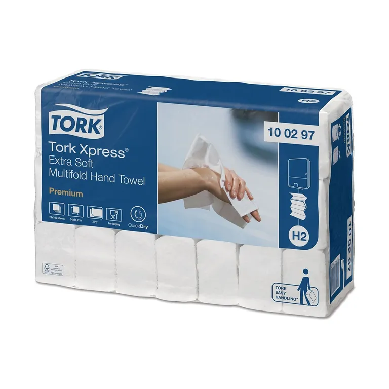 Tork Xpress® Multifold H2 Håndtørk 2100 ark/krt 100297
