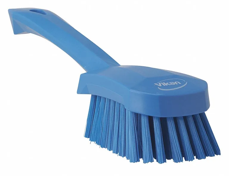 Vikan håndbørste med kort skaft medium 245mm blå 41903