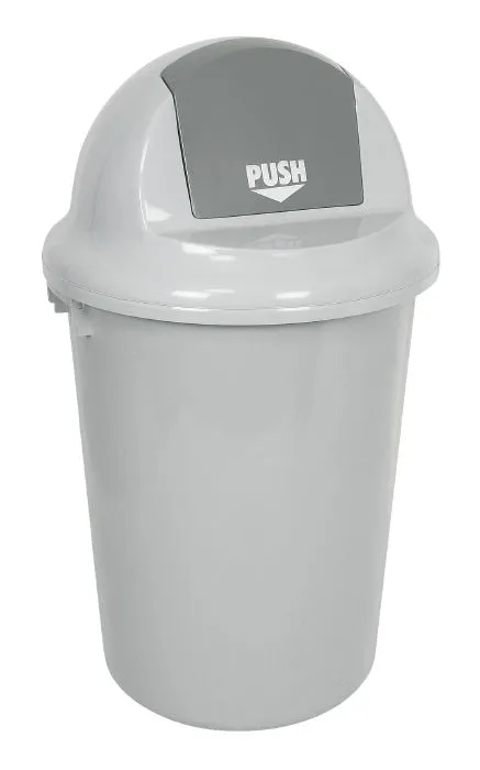 Avfallsbøtte med vippelokk Grå 90Liter 170704