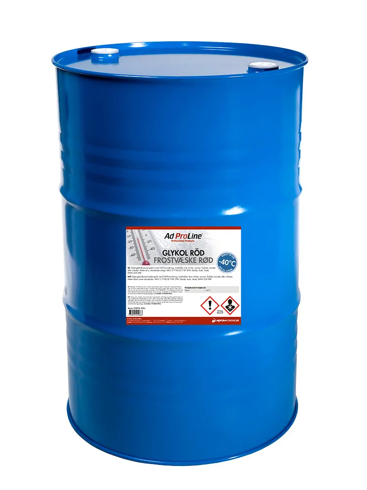 Frostvæske Rød 210L FB ferdigblandet 50% -40°C 312210